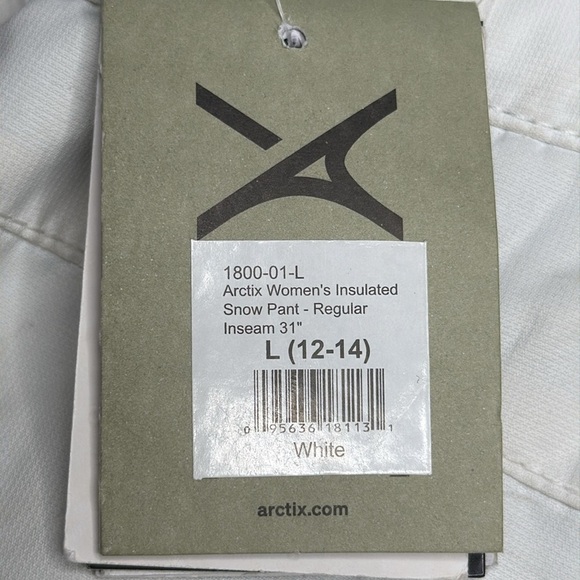 ARCTIX | Insulated Ski Pants, White with Gray Accents, Woman’s, Size 12-14, NWT - Picture 13 of 16